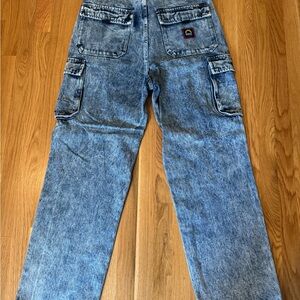 DEUS Customs Light Acid Wash Denim Pants - Blue